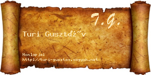 Turi Gusztáv névjegykártya