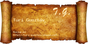 Turi Gusztáv névjegykártya