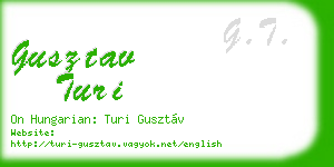 gusztav turi business card