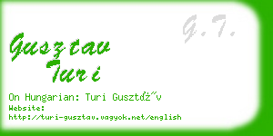 gusztav turi business card